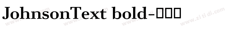 JohnsonText bold字体转换